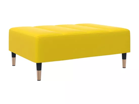 Repose-pied jaune 77x55x31 cm velours