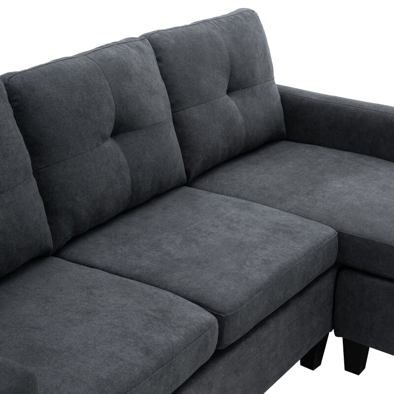 Almendarez 77&prime;&prime; Wide Reversible Modular Sofa & Chaise With Ottoman