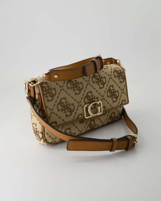 Guess Circe Flap Shoulder Bag Umhängetasche in Beige