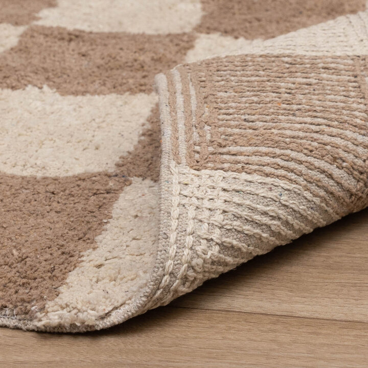 Retro vloerkleed - Gambit Beige/Wit