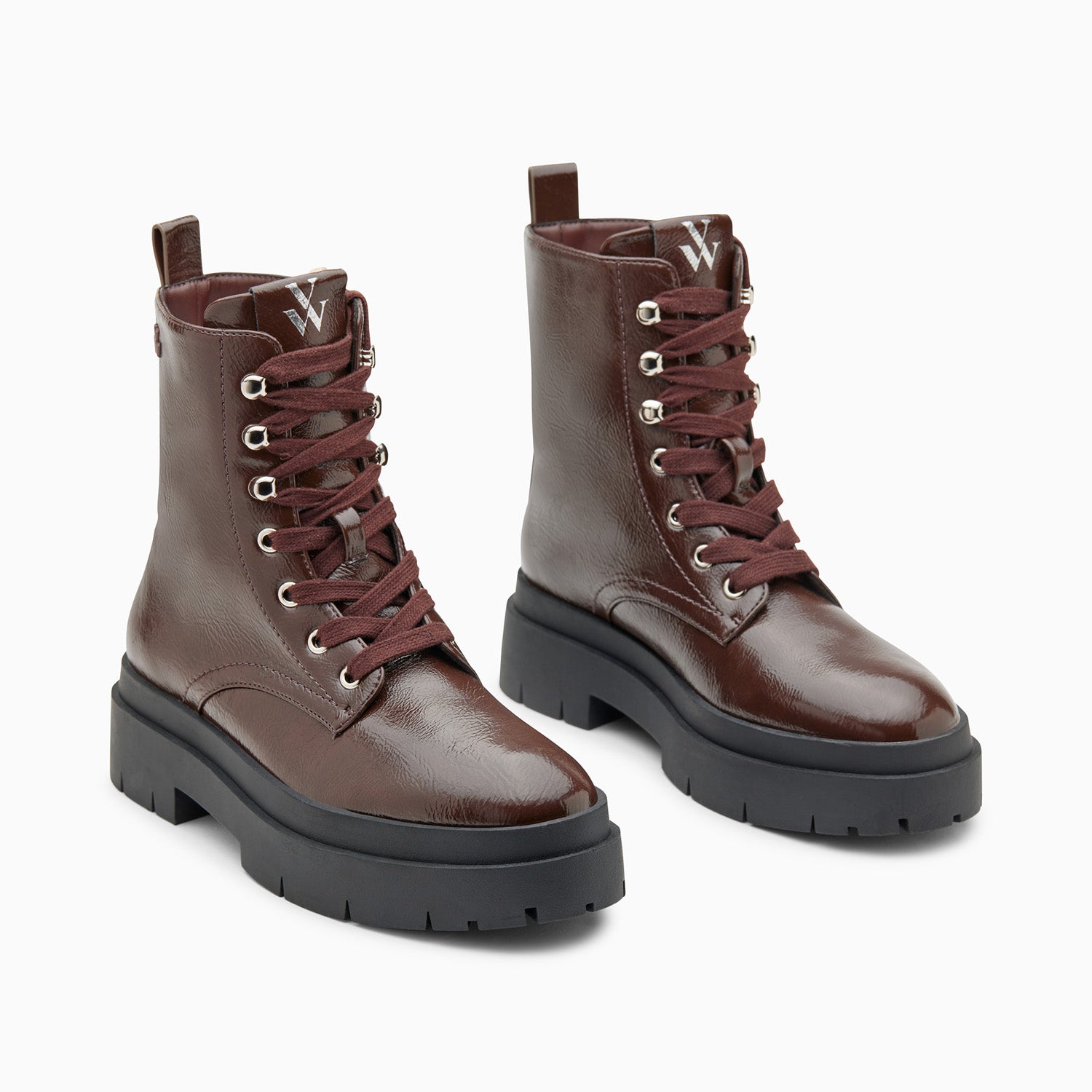 Bottines-Bottines rangers Madison marron à plateforme crantée