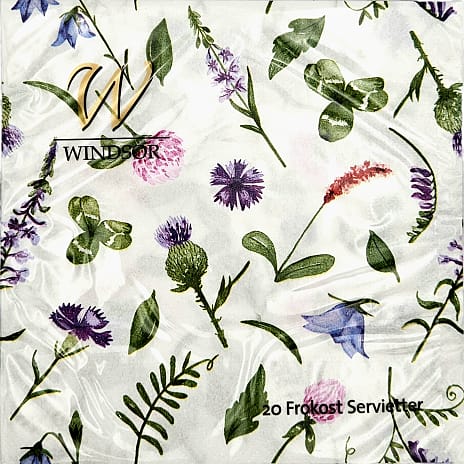 Windsor mønstrede servietter 33x33 cm 20-pak