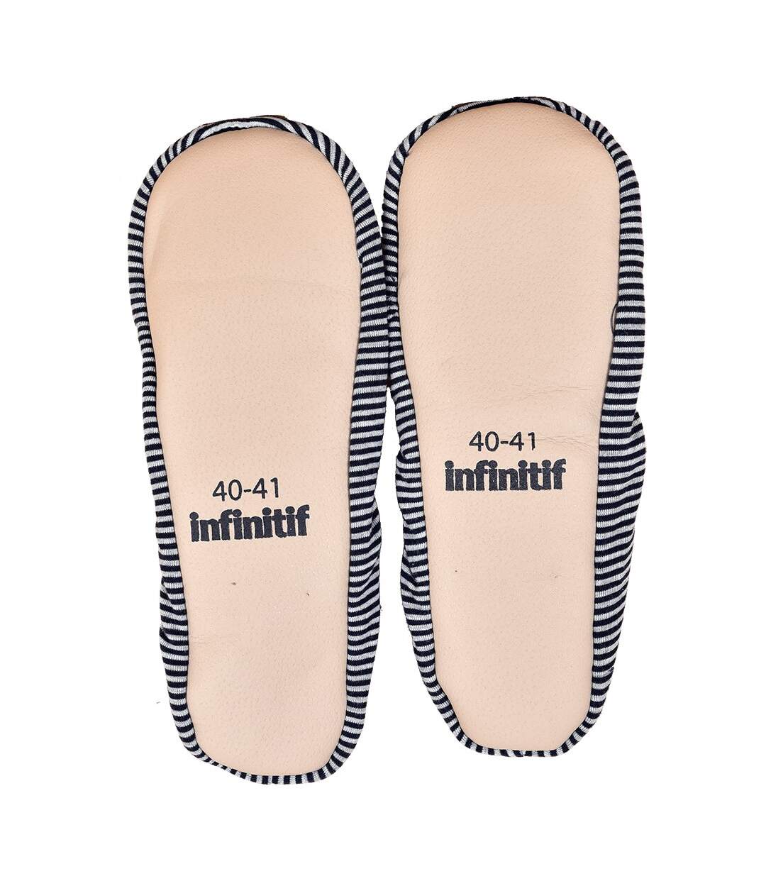 Pantoufles femme INFINITIF Chaussons ballerines Ballerine Rayures Marines