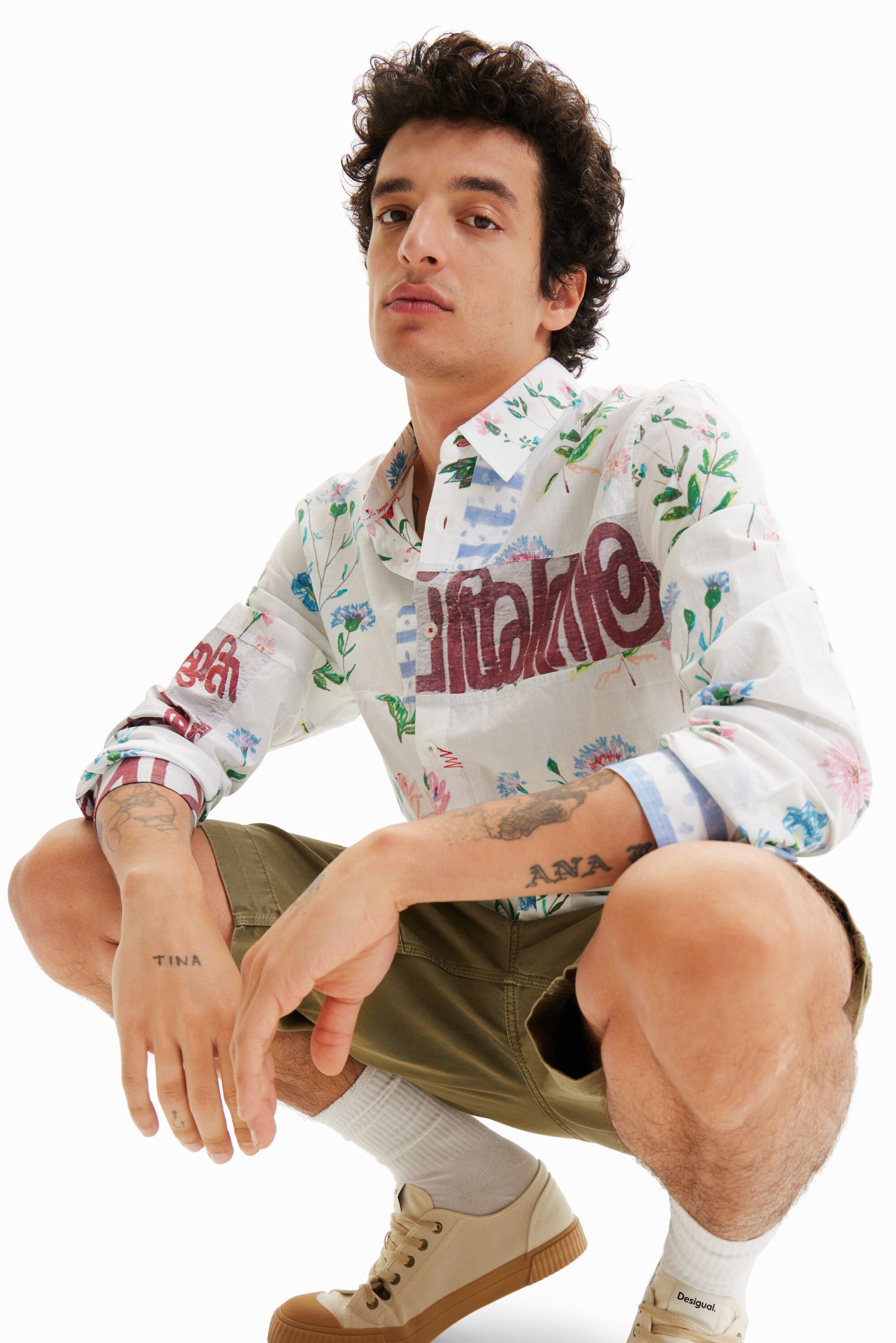Chemise voile fleurs