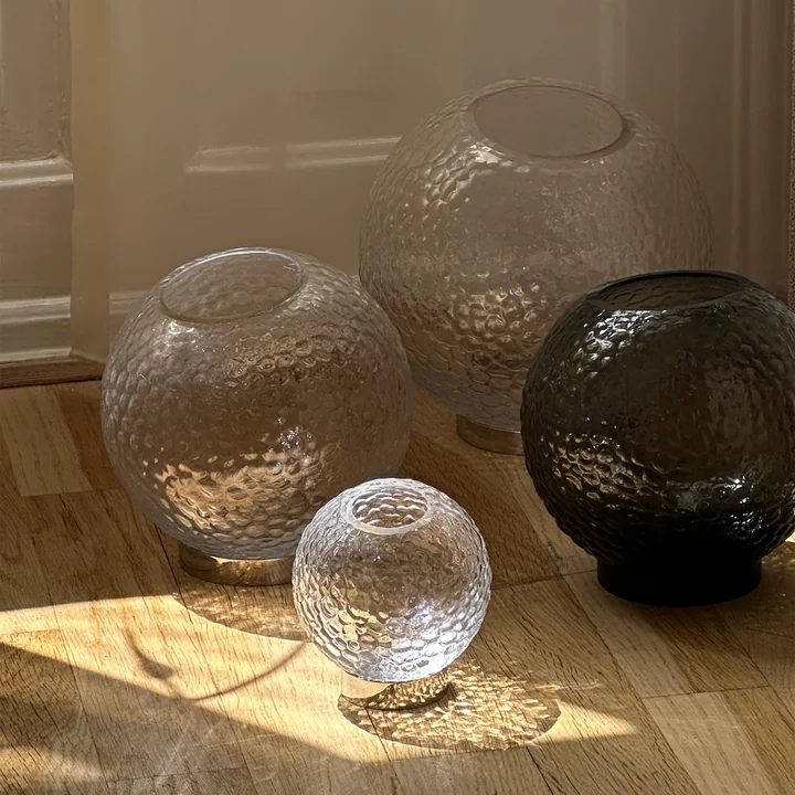 AYTM - Globe Bubbles Vase Ø 17 cm, klar / silber