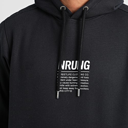 Sweat Capuche Toxic Noir Blanc