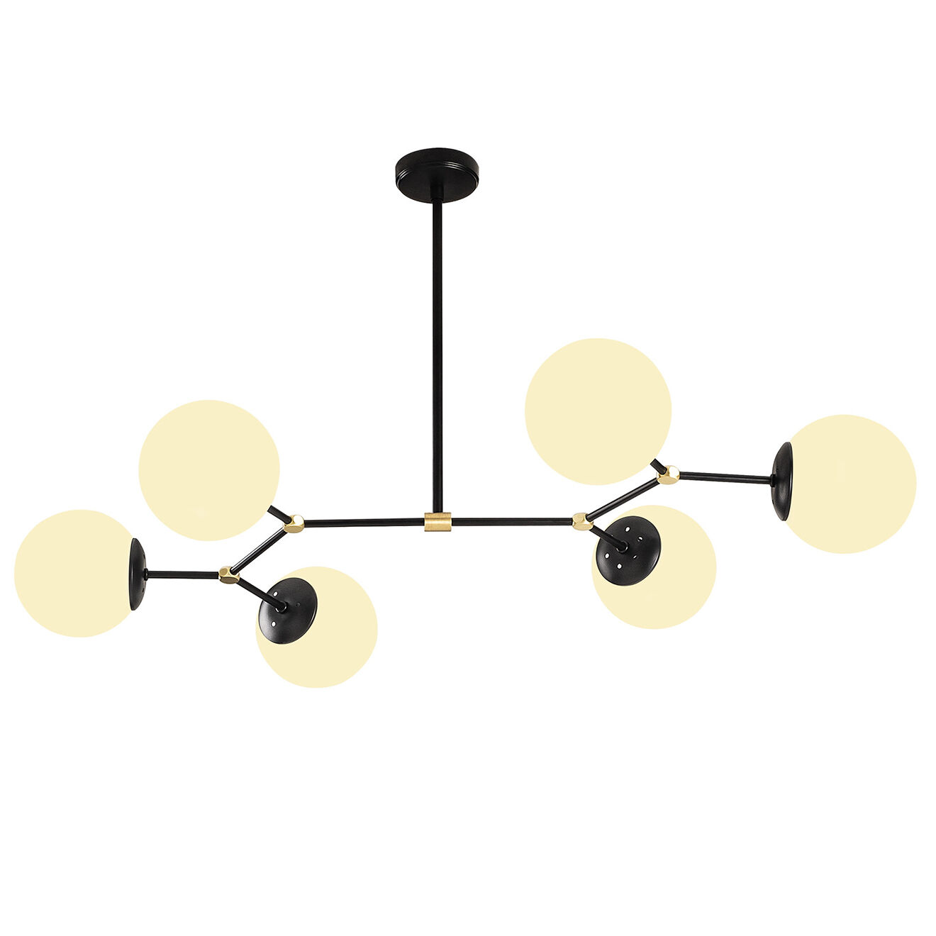 Opviq Lustre Damar noir/blanc - 100x58x80 cm
