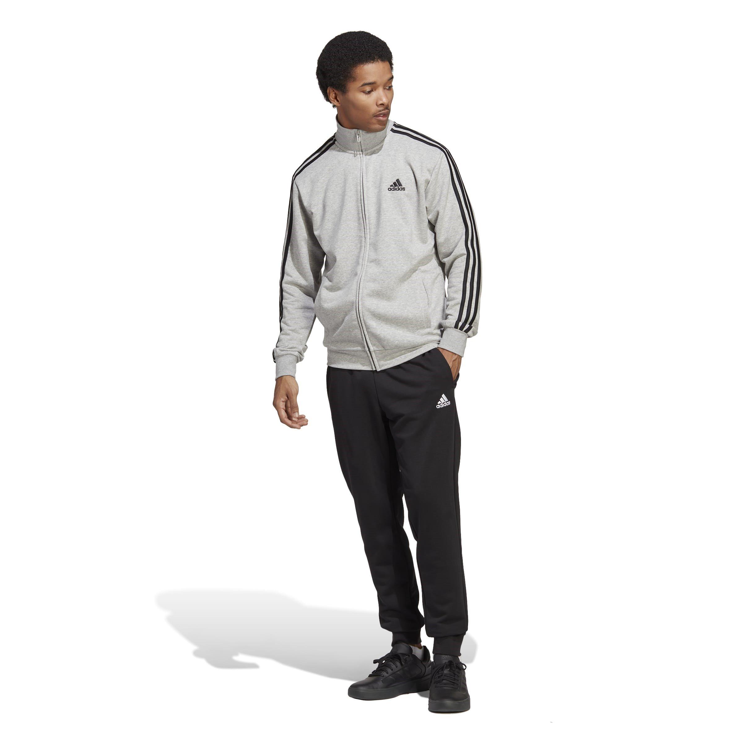 adidas Basic 3 Stripes French Terry Tracksuit Mens