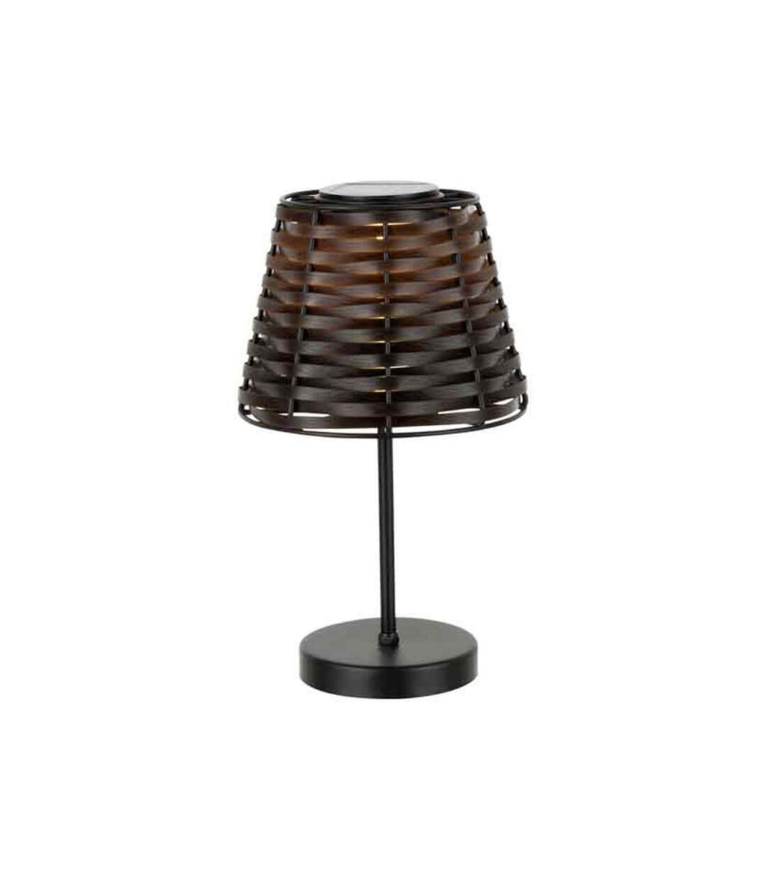 Paris Prix - Lampe à Poser Led énergie Solaire 32cm Marron
