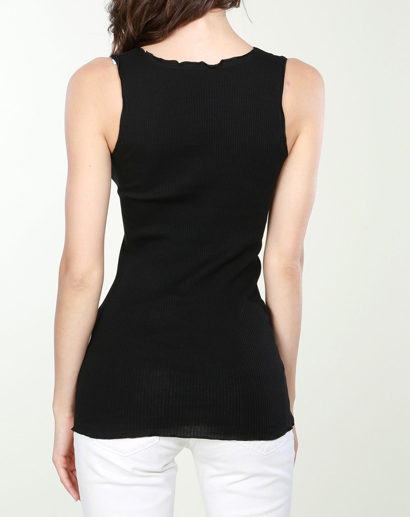 Mare Top en Coton larges bretelles noir