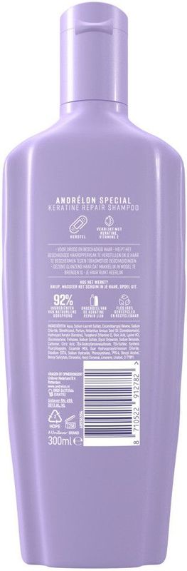 Andrélon Keratine Repair Shampoo - 6 x 300 ml - Voordeelverpakking