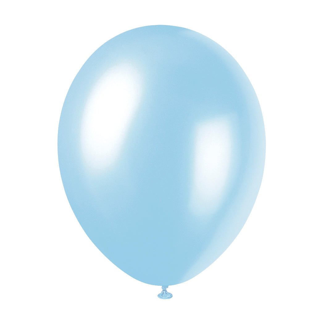Lichtblauwe Ballonnen Glans 30cm 10st