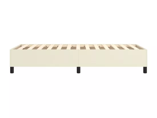 Sommier tapissier Crème 90x200 cm Similicuir