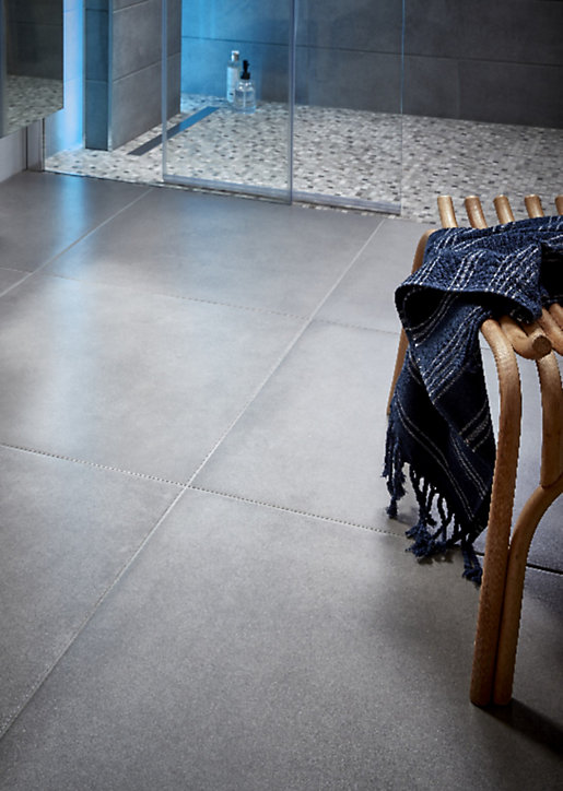 Carrelage sol gris 61,6 x 61,6 cm Konkrete