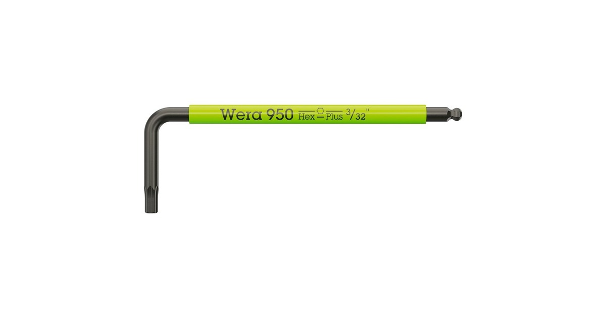 Wera950/9 Hex-Plus Multicolour Imperial 3 Stiftsleutelset, BlackLaser  (Zwart, 9‑delig)