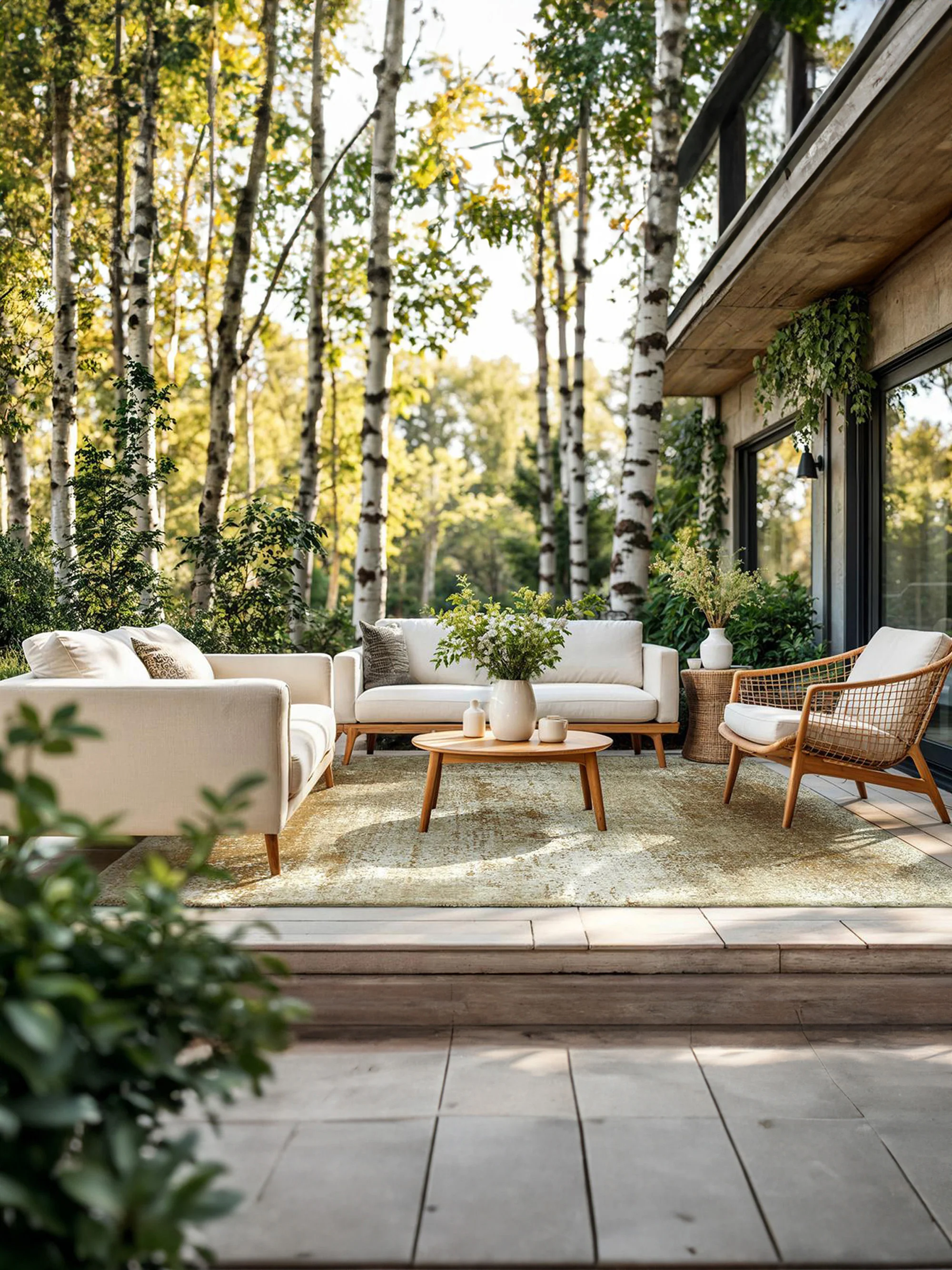 Wasbaar jacquard in- & outdoor vloerkleed Virgin Land