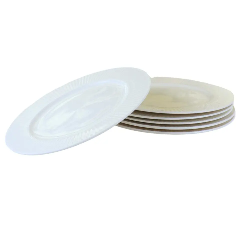 OTIX Ontbijtborden Bordenset 6 Persoons 20cm Dessertbord Ontbijtborden Wit Po...