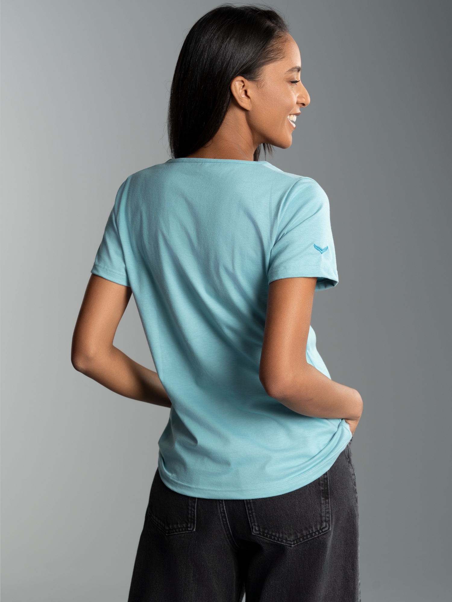 T-Shirt aus Biobaumwolle Mint-C2C