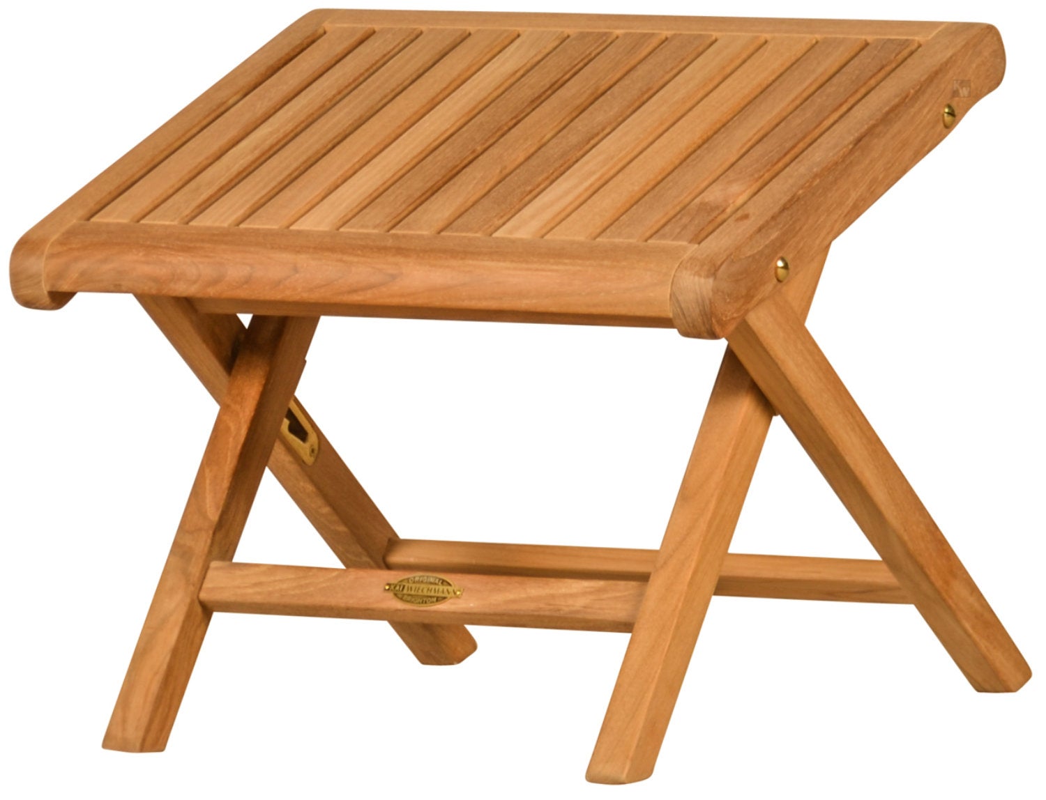 Teakhouten voetenbank 50 x 42 cm verstelbaar premium weerbestendig