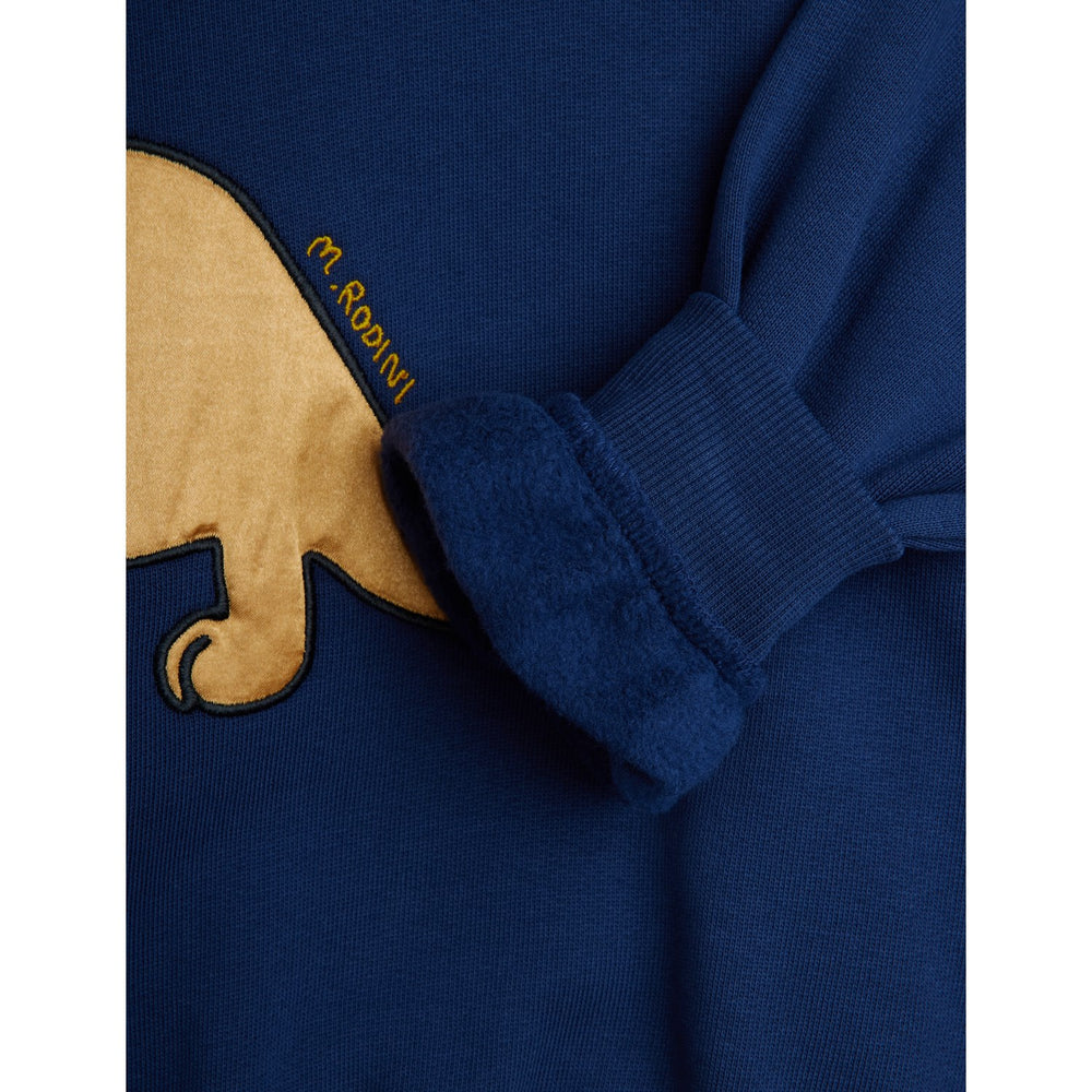 Køb Mini Rodini Blue Dino Application Sweatshirt