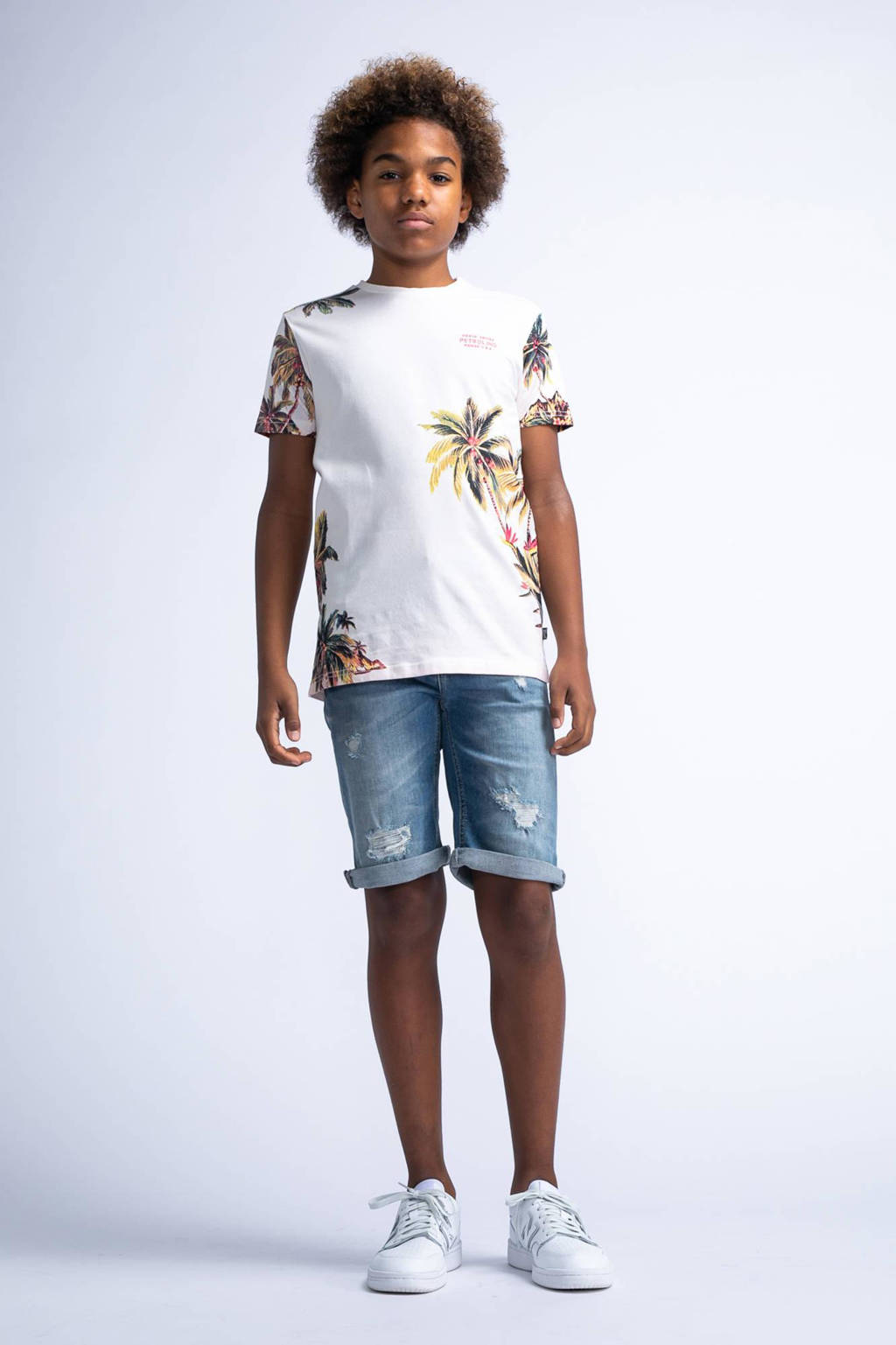 Petrol Industries T-shirt met all over print multicolor