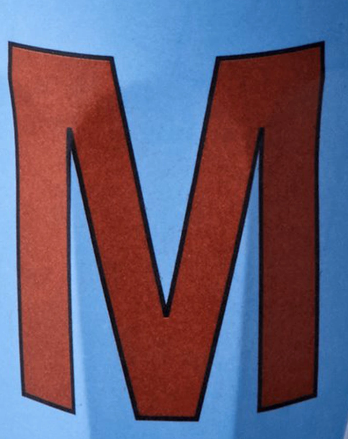 Melamin-Becher LETTER M - MEDIUM in new dusty blue