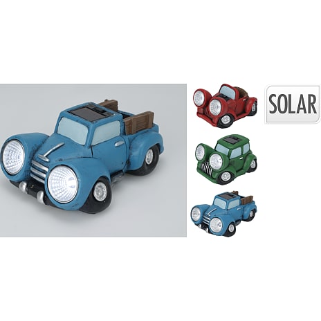 Bil med solcelleforlygter – flere varianter – assorteret