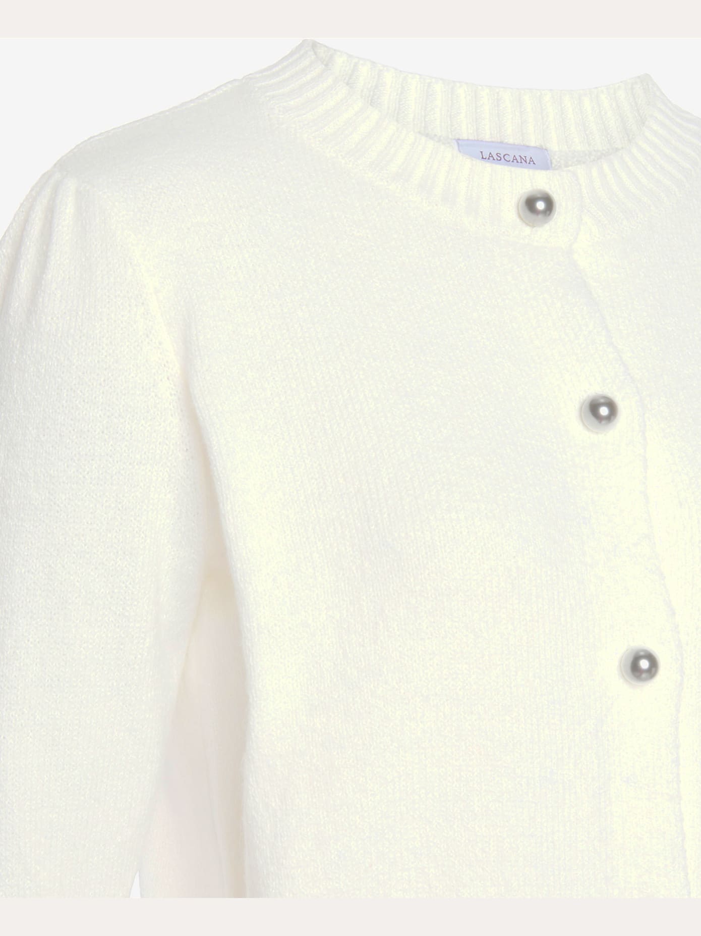 Veste en tricot courte avec encolure ronde