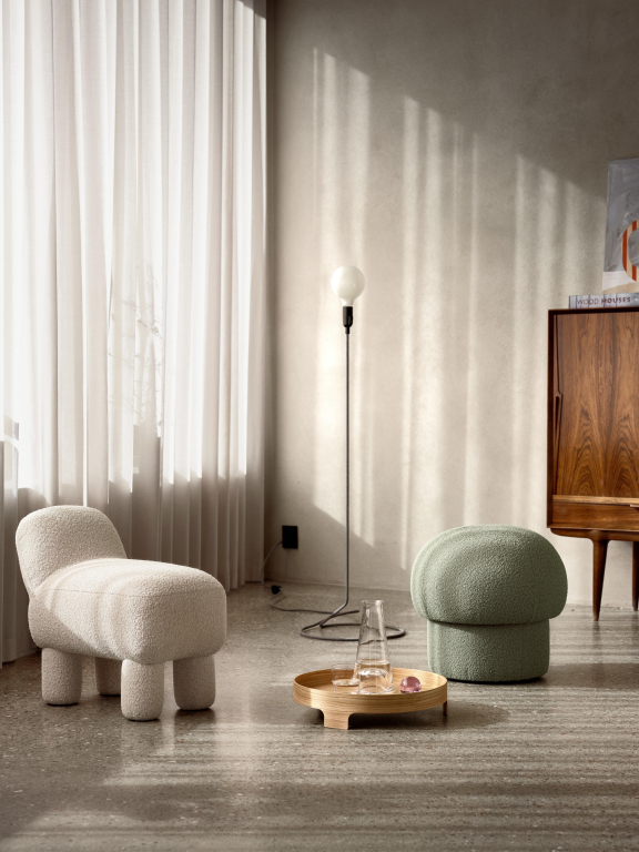 Design House Stockholm Lulu poef cream