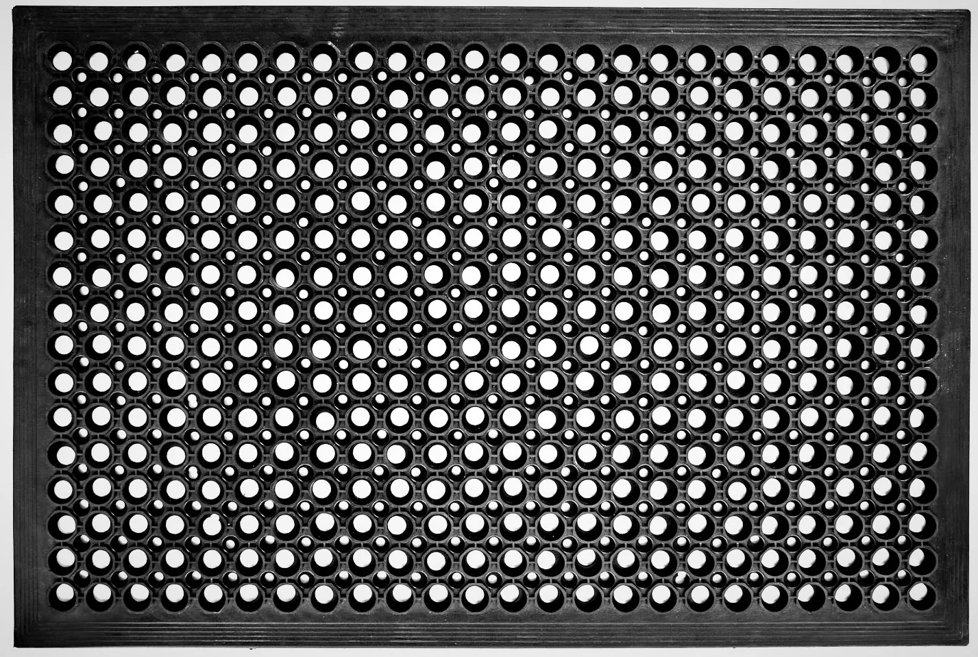 Jet-Line Fußmatte MONA 90x150x1,2 cm schwarz Eingang Matte außem Jet-Line Ringmuster