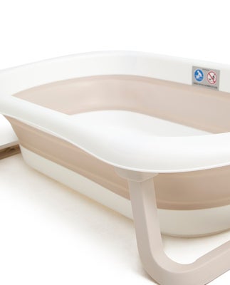 Beemoo CARE Assist Sammenleggbar Badebalje, White/Beige