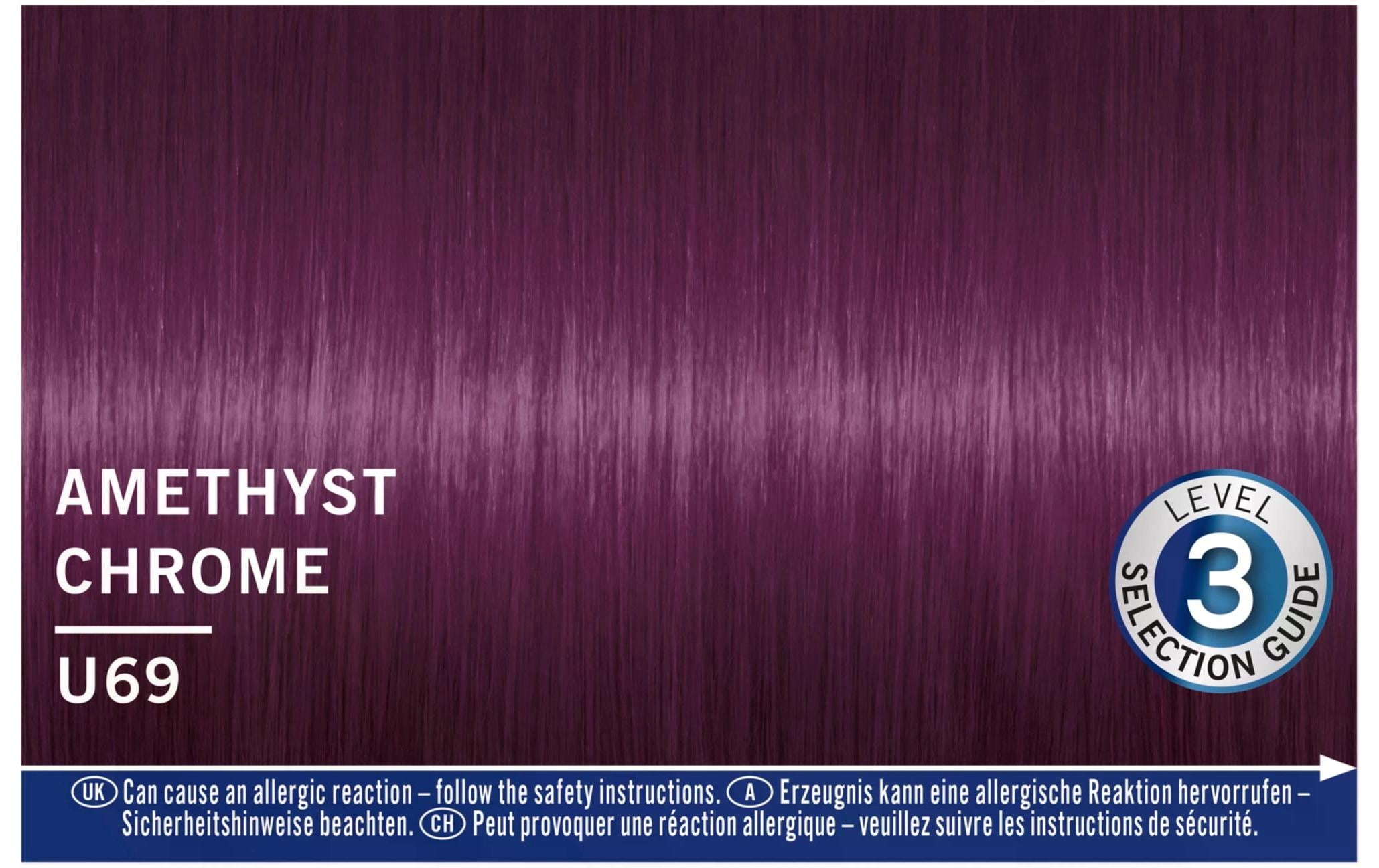Haarcoloration Urban Metallics U69 Amethyst ChromeHaarfarbe mit Metall-Glanz-Booster für kühle, schimmernde Töne