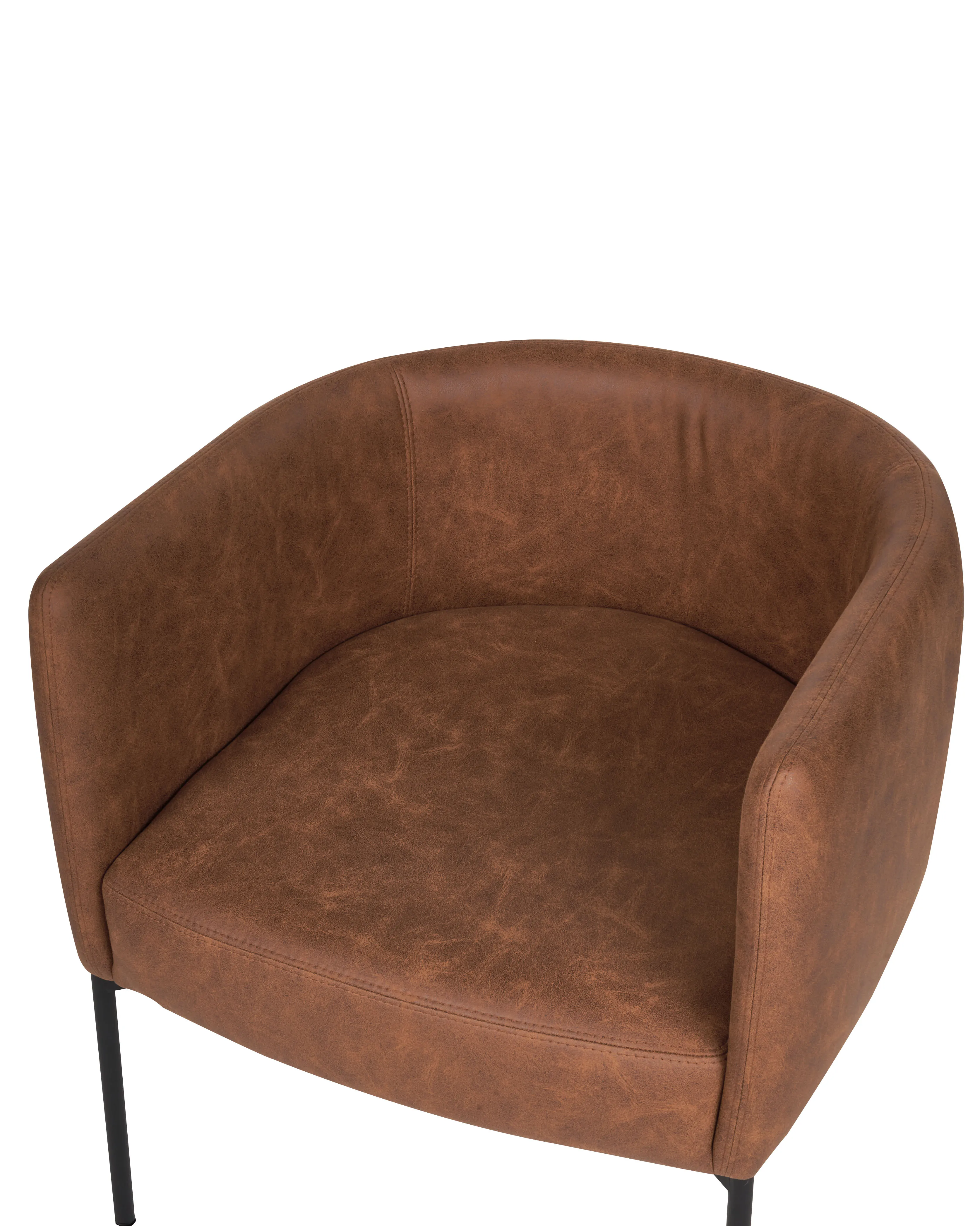 Fauteuil MALMOS Kunstleer Bruin