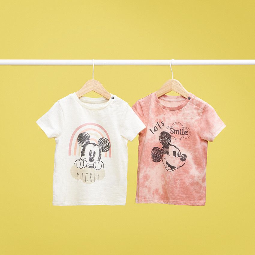 T-shirt manches courtes tie & dye print Mickey Disney pour bébé garçon - Multicolore