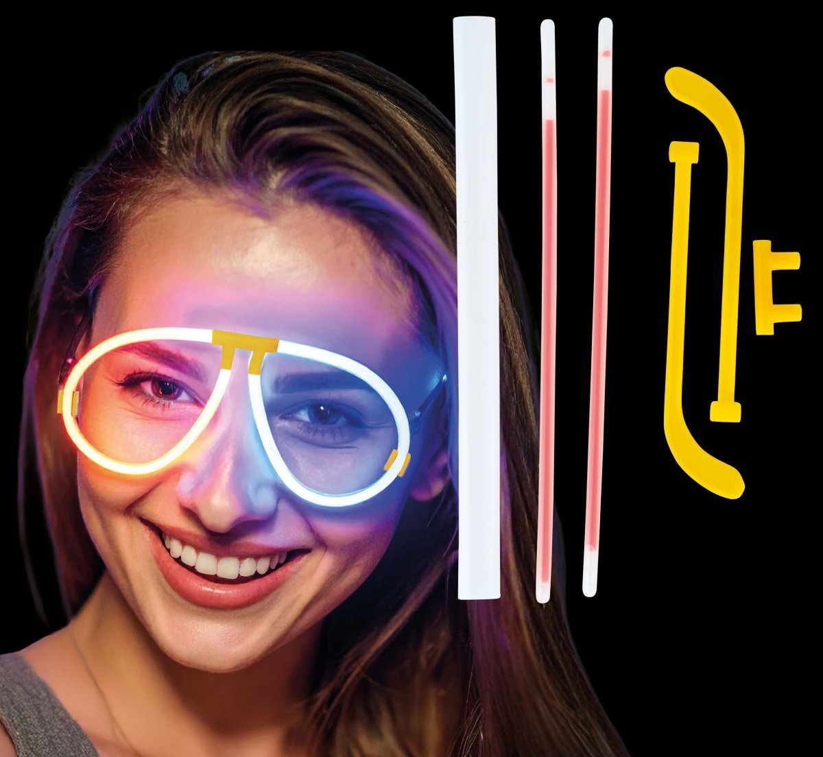 Gekleurde Bril Glow In The Dark