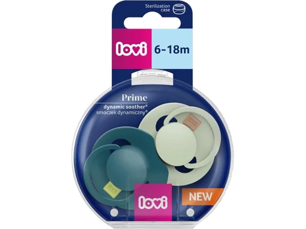 CHUPETA LOVI PRIME 6-18M PISTACHIO/VERDE 2U
