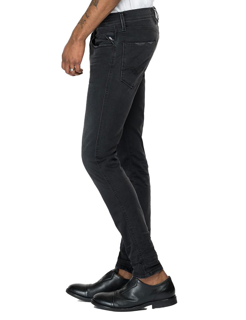 REPLAY JEAN SLIM ANBASS BLACK .098