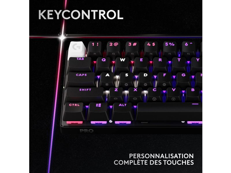 Logitech Gaming-Tastatur Pro X 60 Lightspeed Black Kabellose 60%-Gaming-Tastatur mit Logitech Lightspeed-Technologie und RGB-Beleuchtung
