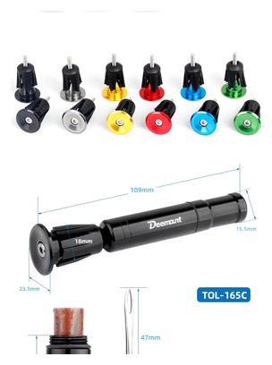 Kit de Réparation Tubeless pour Vélo - Compact et Portable  Inclus Bouchons de Barres