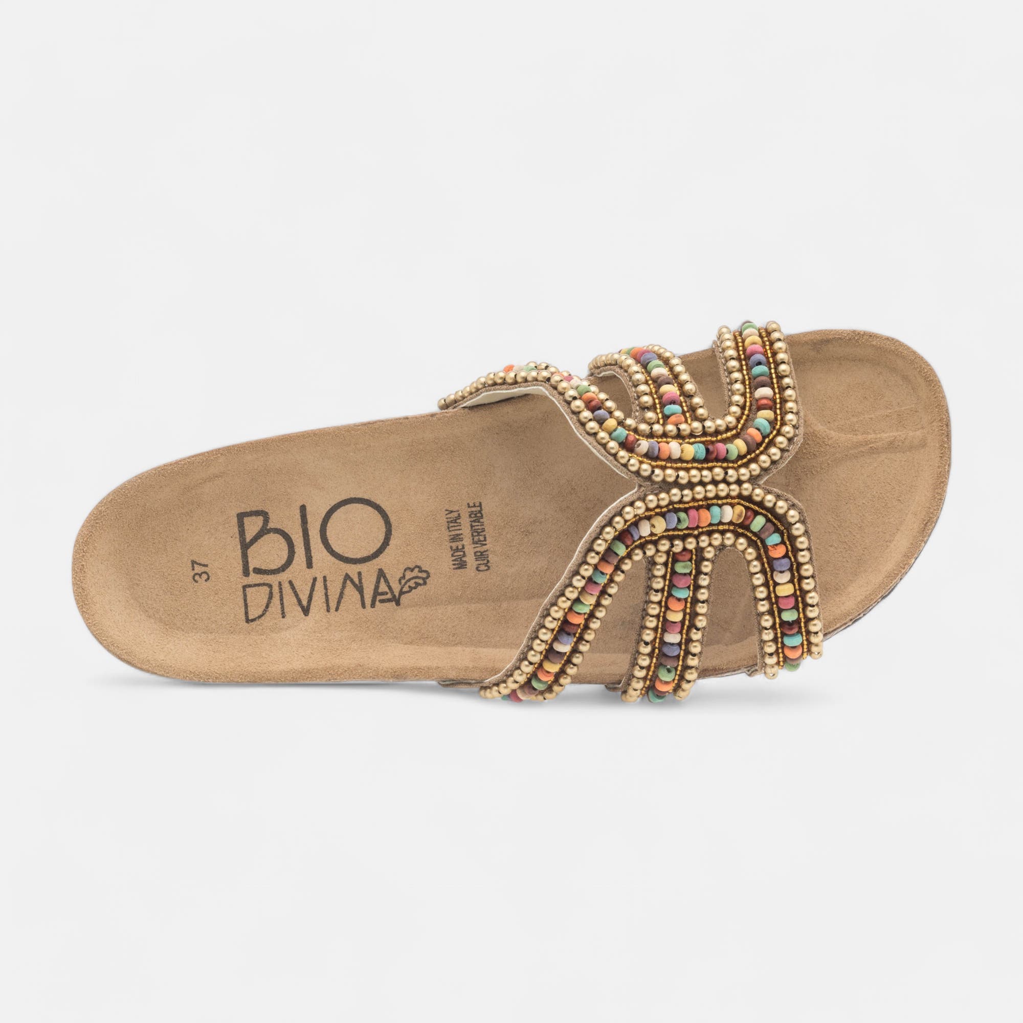 Mules semelle liège Femme beige