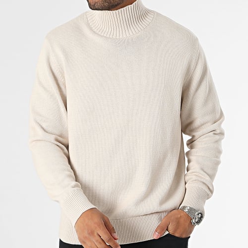 Pull Col Cheminée Villeray Beige