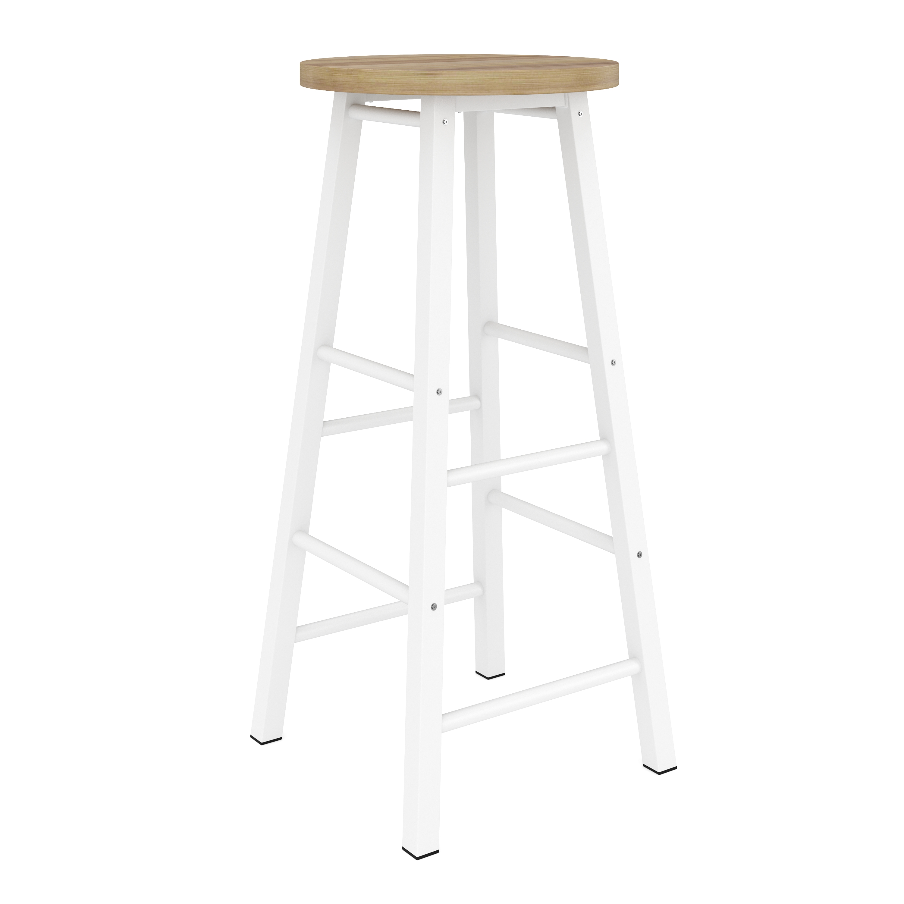 Barhocker TINA 2er Set natur/weiss