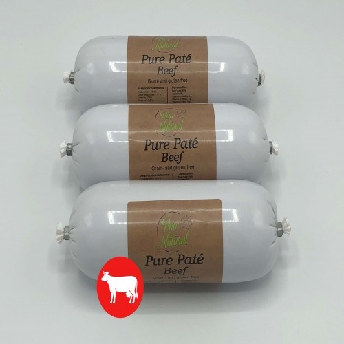 Patê de carne bovina natural Paw para cães