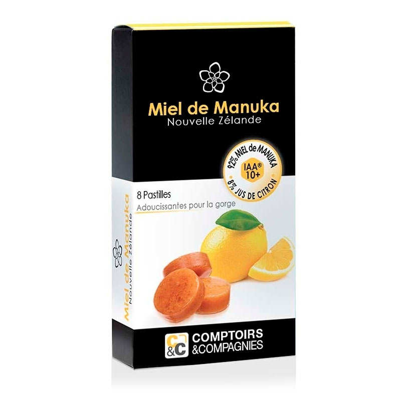 Pastilles pur miel de manuka IAA 10+ et citron
