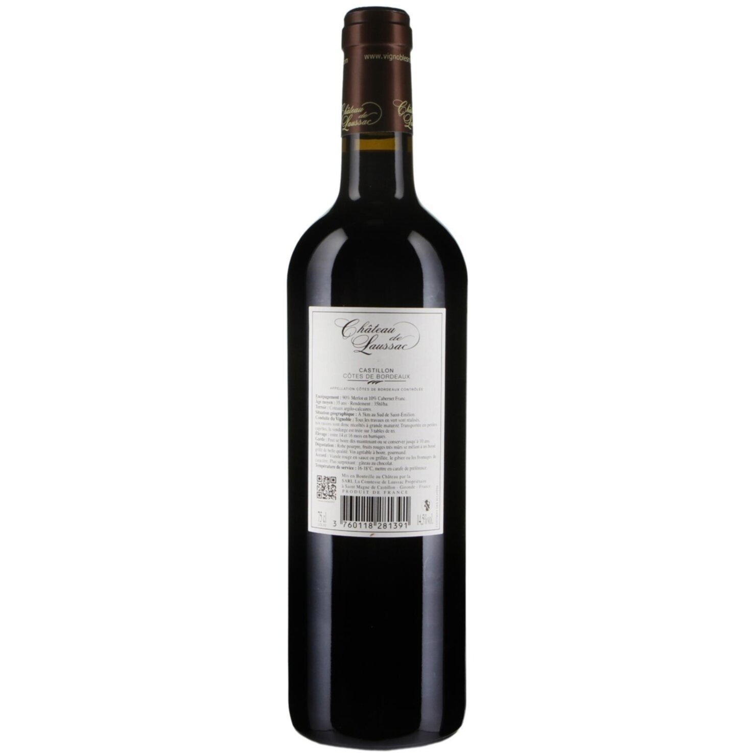 Côtes de Bordeaux AOC Château de Laussac Castillon -75cl
