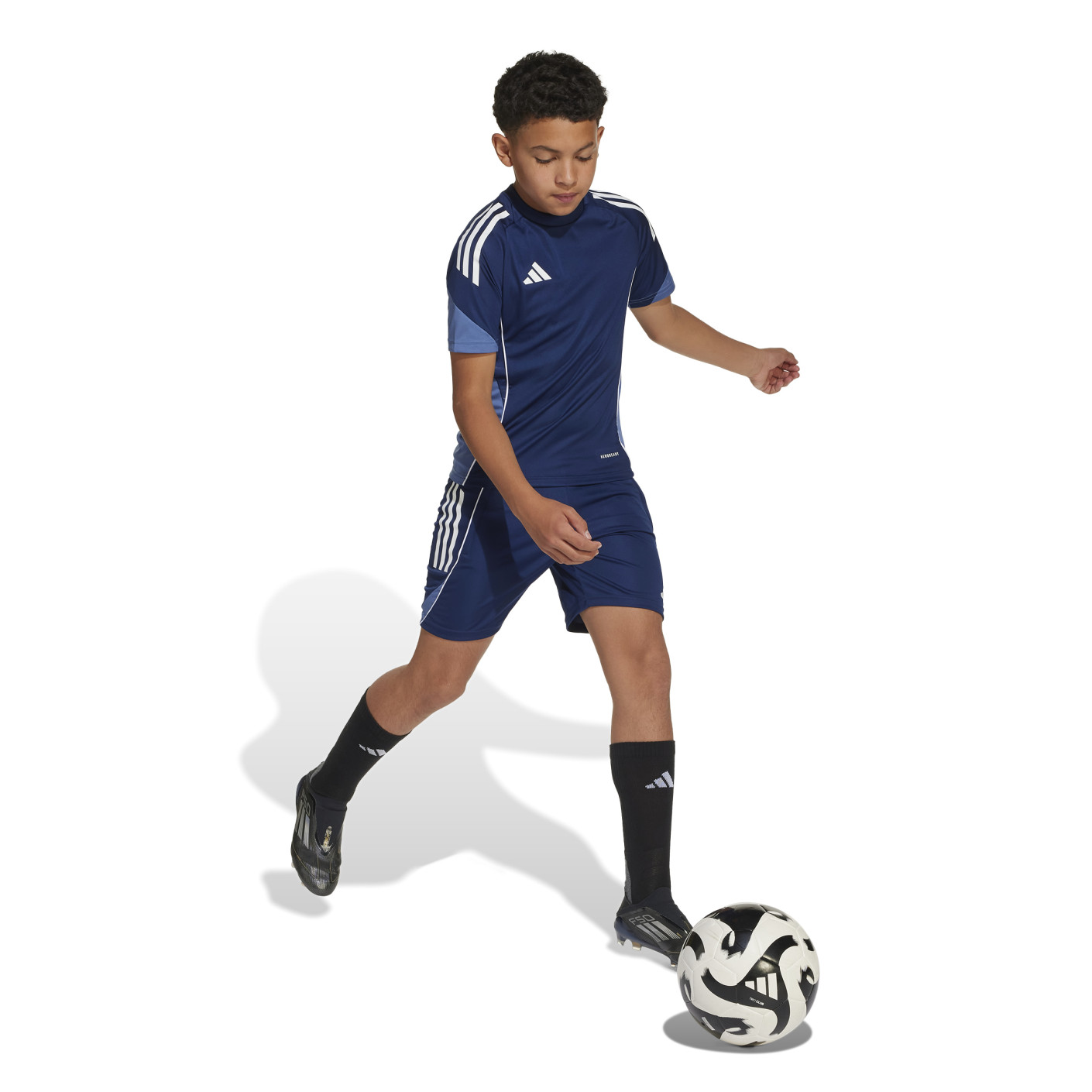 Adidas Tiro 25 Competition Trainingsshirt Kids Donkerblauw Wit