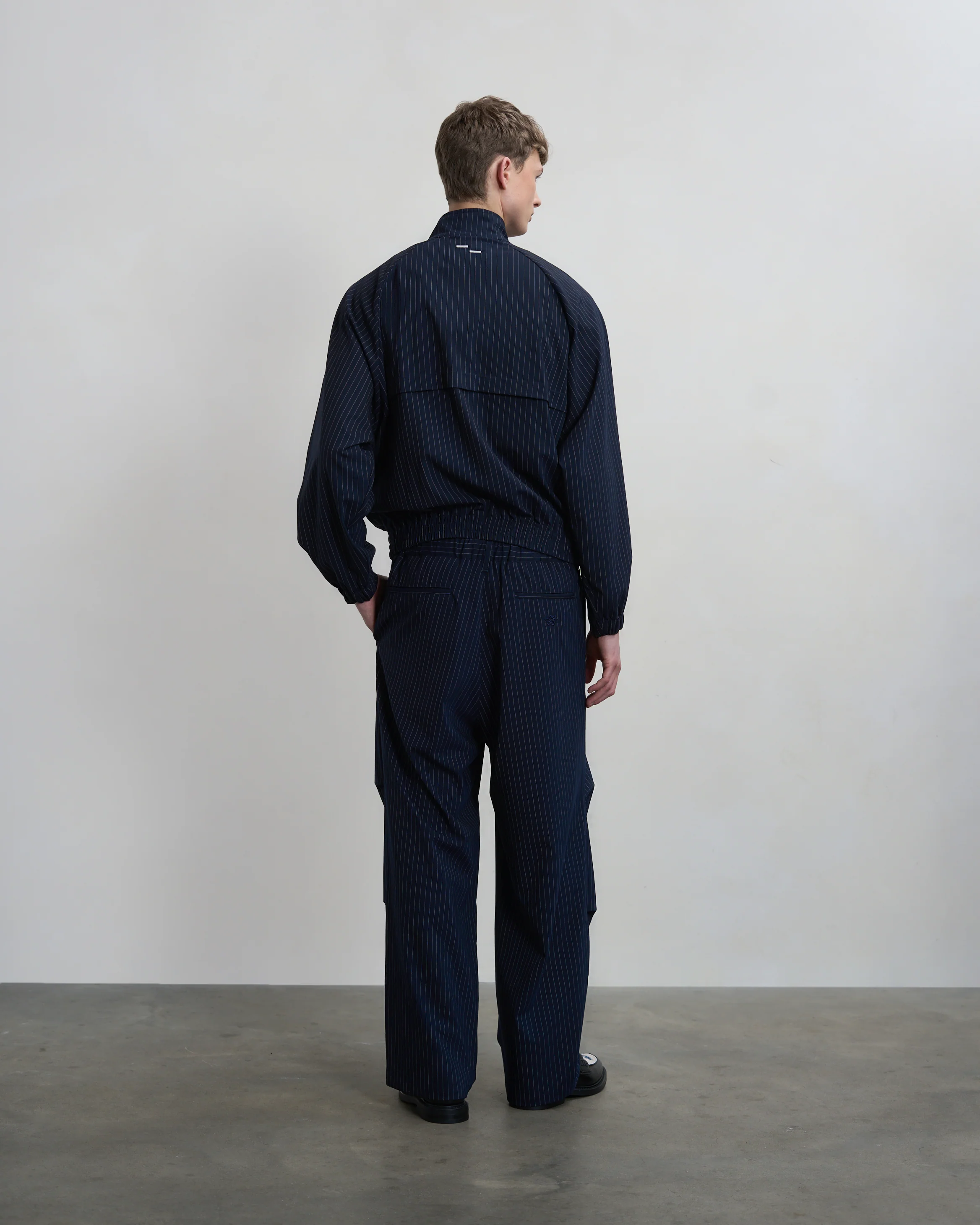 Drapy Pants Pinstripe Blue