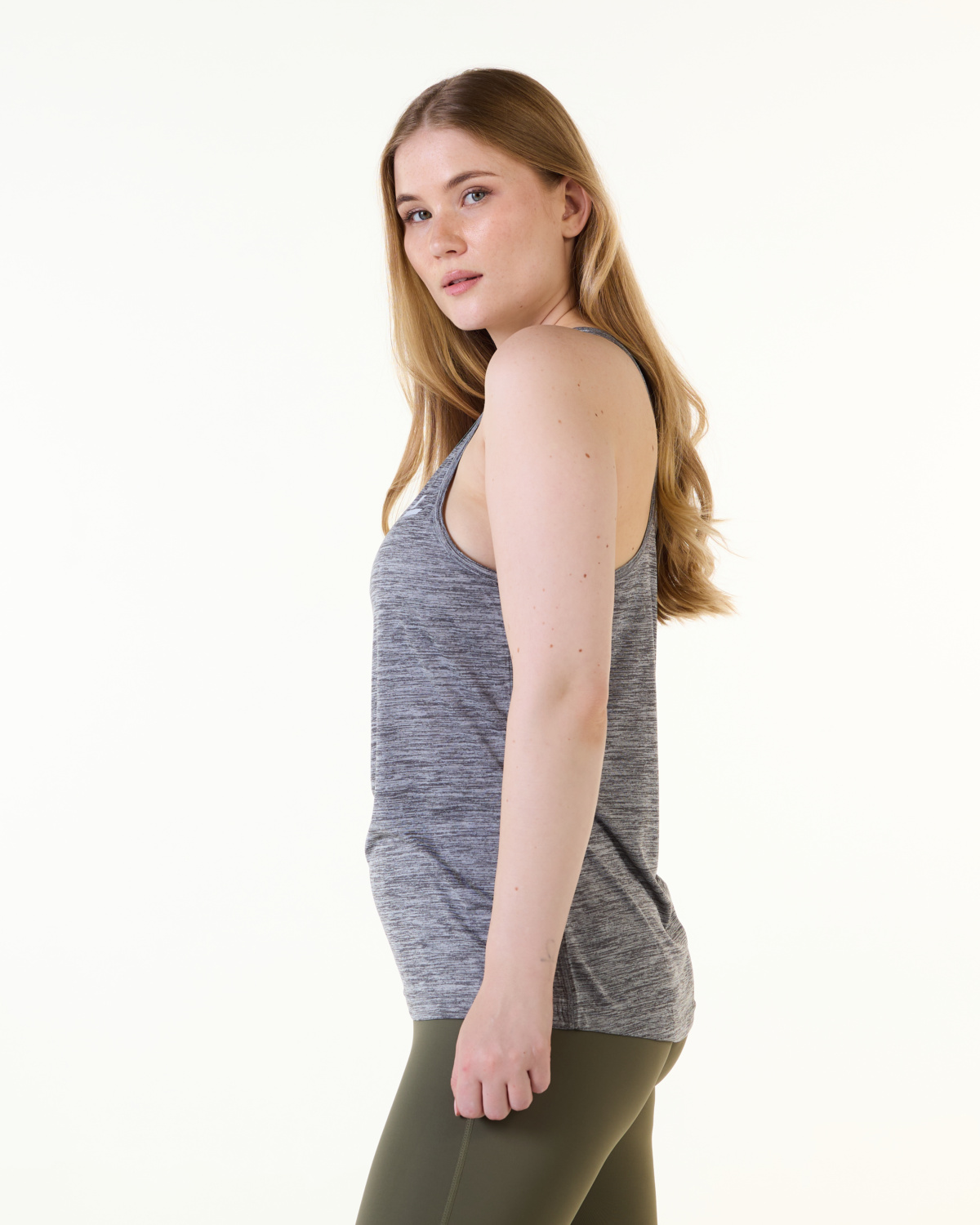 LEVITY Essential Marl Tank Top Grey Marl