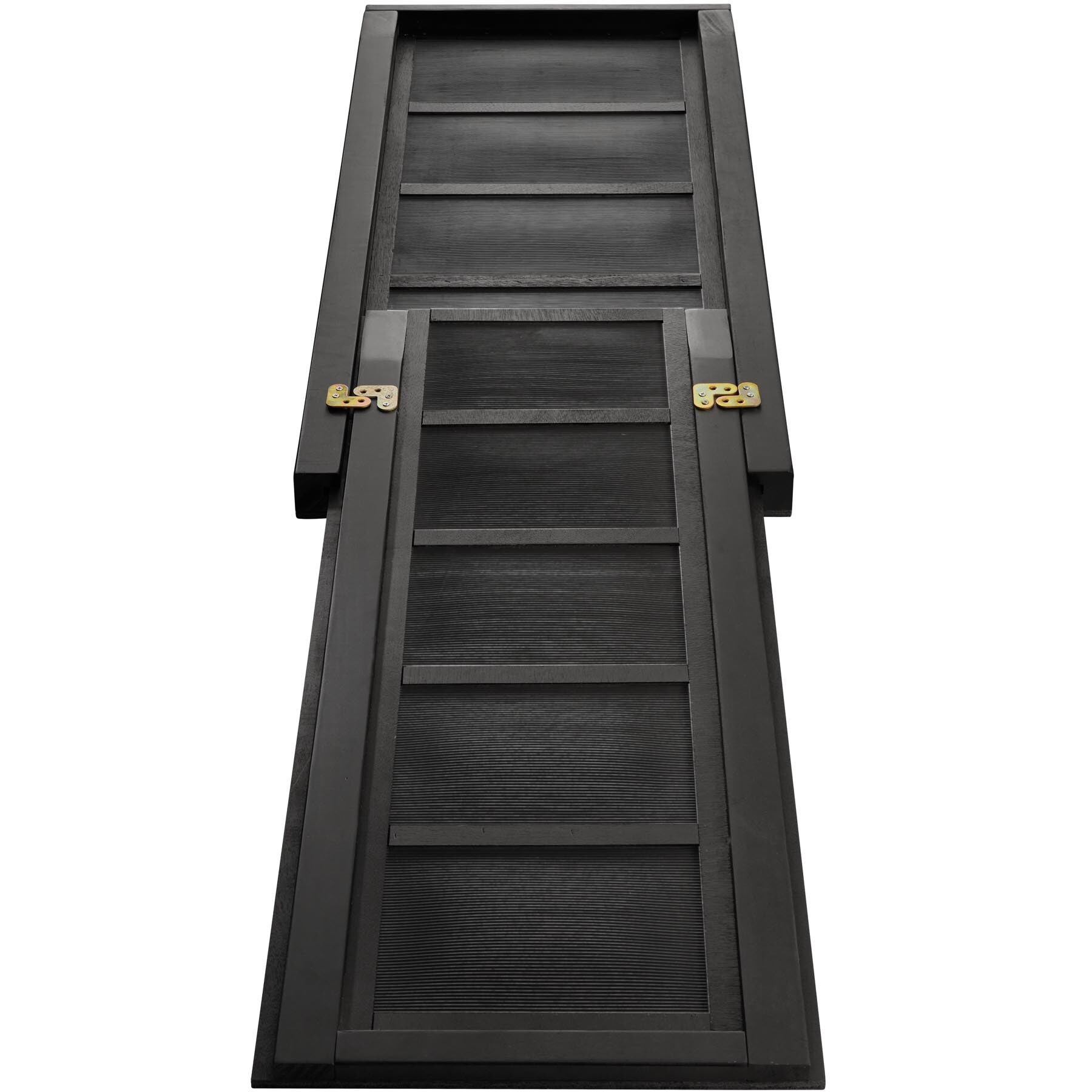 tectake® Hunderampe, aus Holz, Belastbarkeit 50 kg, 165 x 43 x 6,5 cm