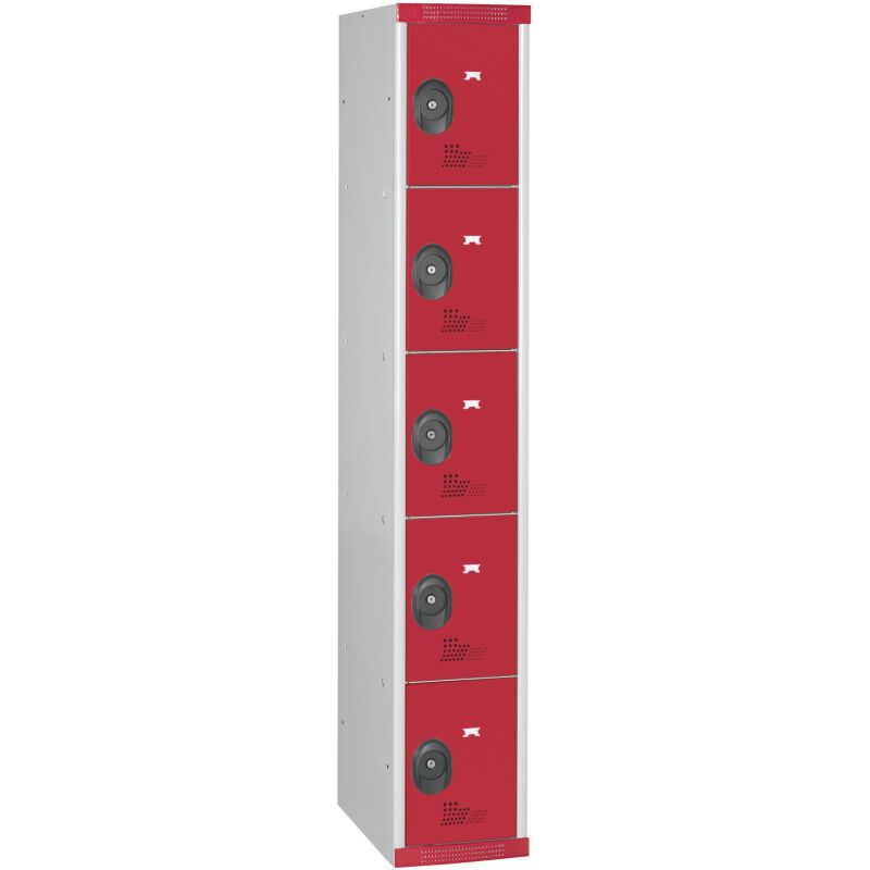 Vestiaire colonnes 5 cases monobloc